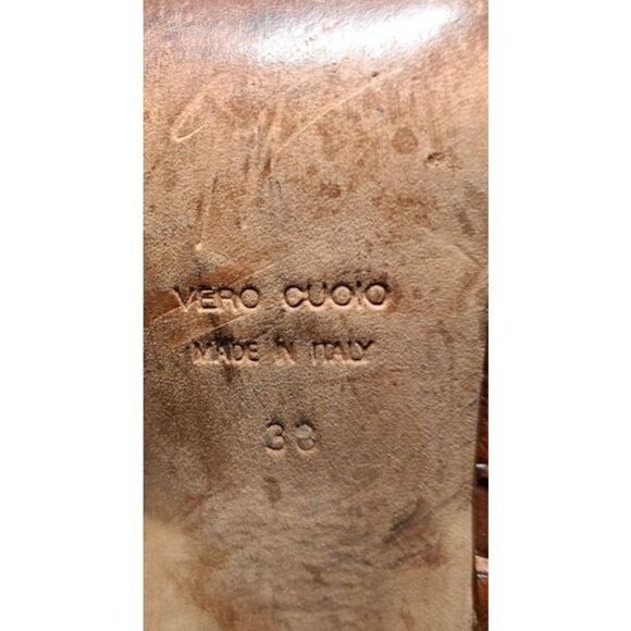 Guiseppe‎ Zanotti Shoe Size 8 EU 38 Brown Cage Open Toe Zip Back Brown Heel - Picture 10 of 10